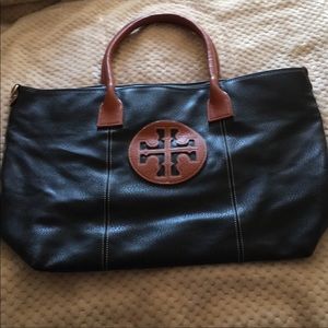 Large leather tote